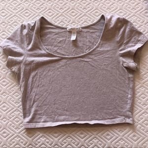 Gray Crop Top